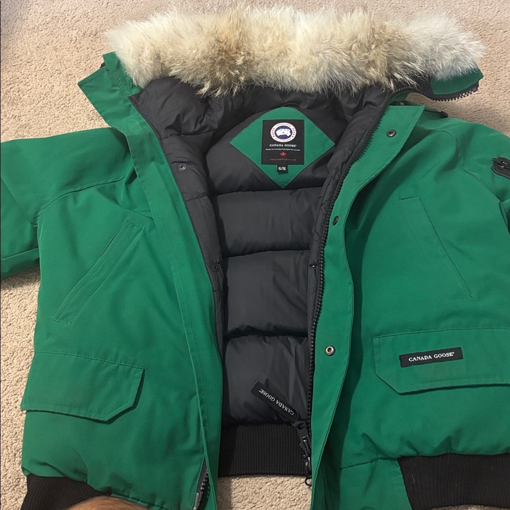 Canada Goose Celtic green coat with Fur Collar